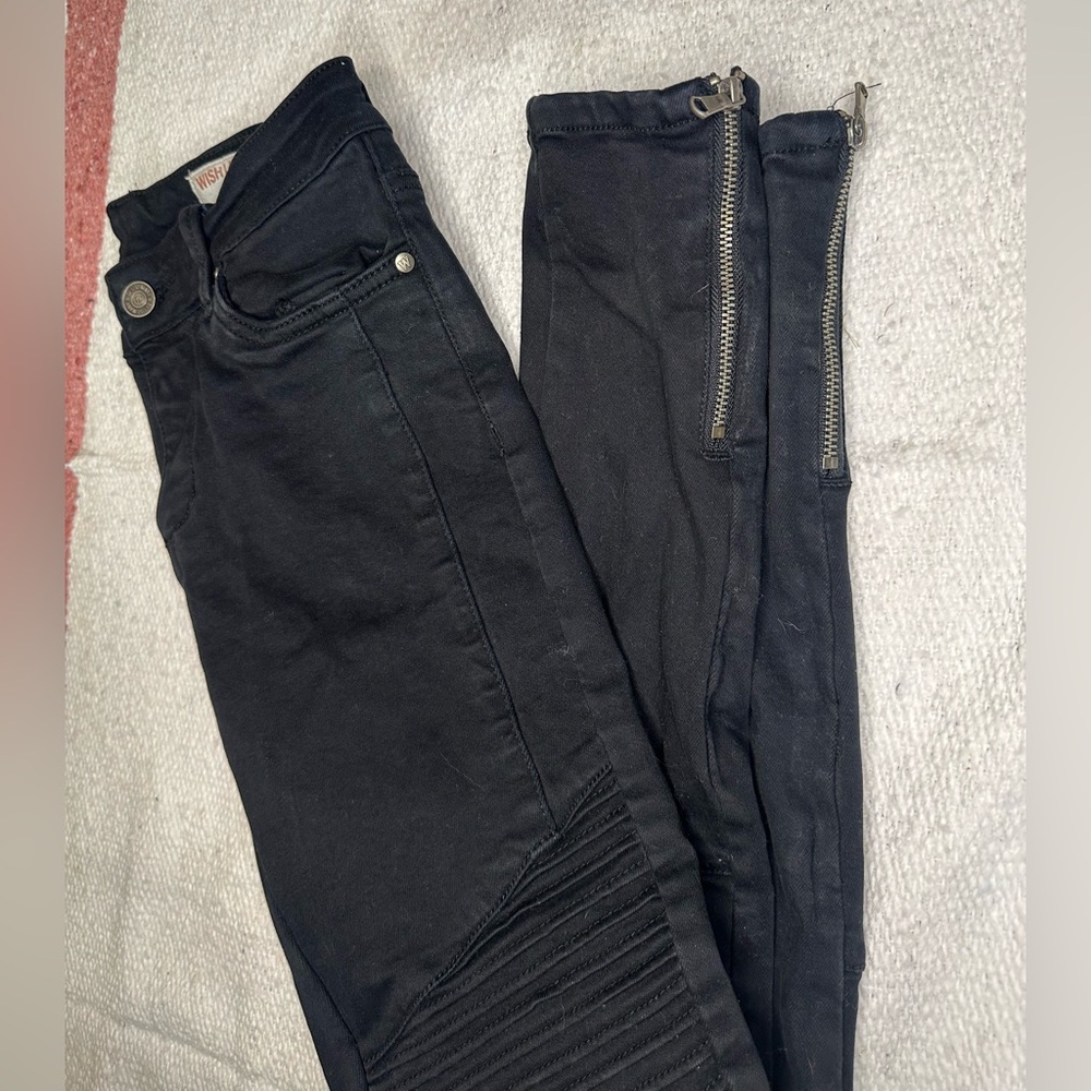 Wishlist Black Skinny Jeans with Zipper Accents - Picture 1 of 8